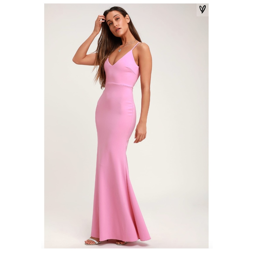 Lulu's Infinite Glory Pink Maxi Dress